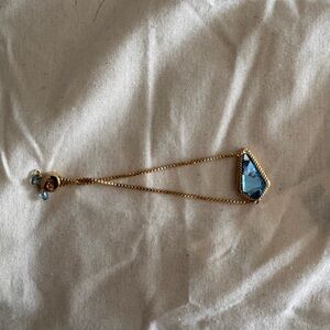 Luca + Danni Gold Slider Bracelet with Blue Stone